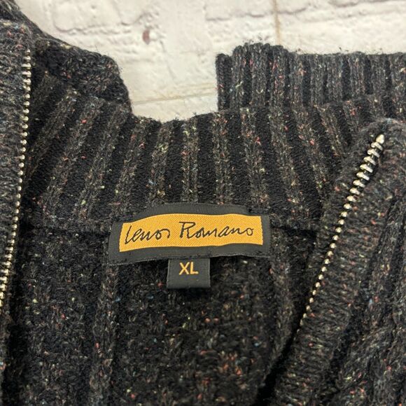 Lenor Romano Men XL X-Large Wool Full Zip Cardigan Sweater Cable Knit C029 -2 - Picture 7 of 16